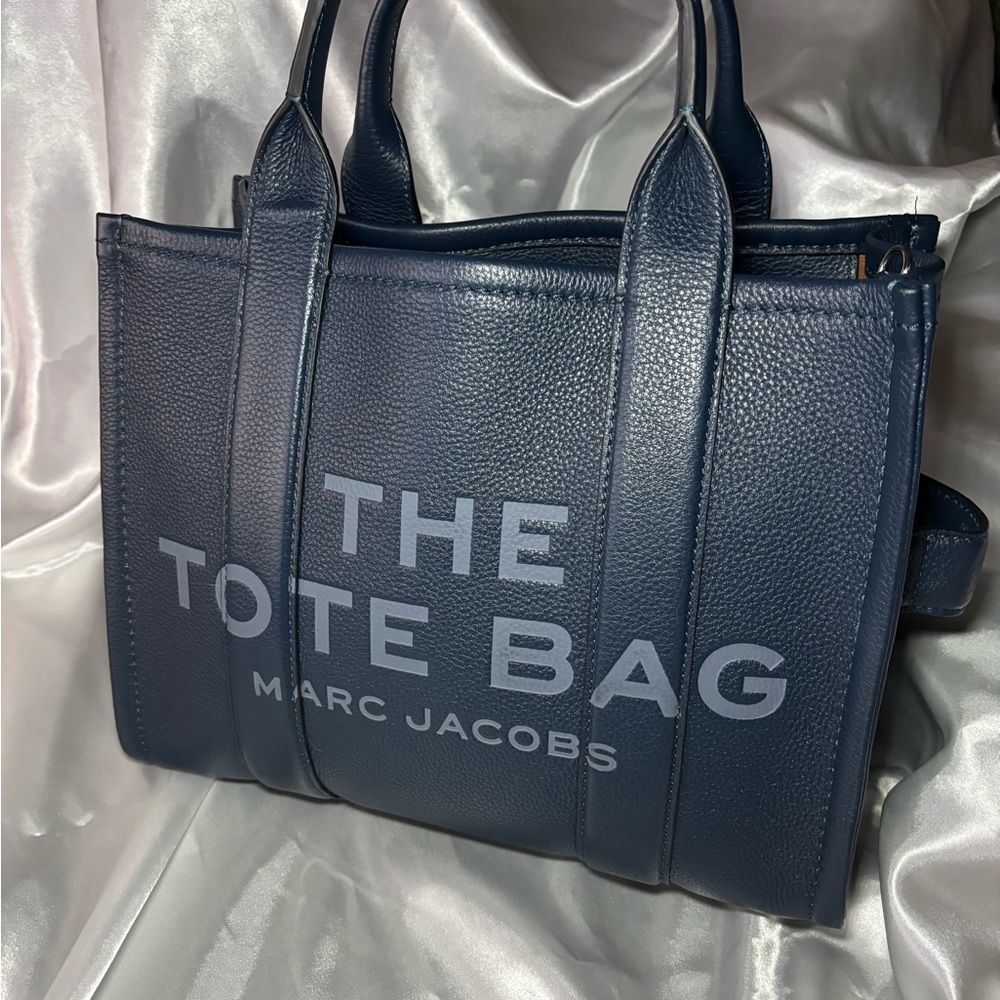 Marc Jacobs Blue Sea  Medium Leather Tote Bag